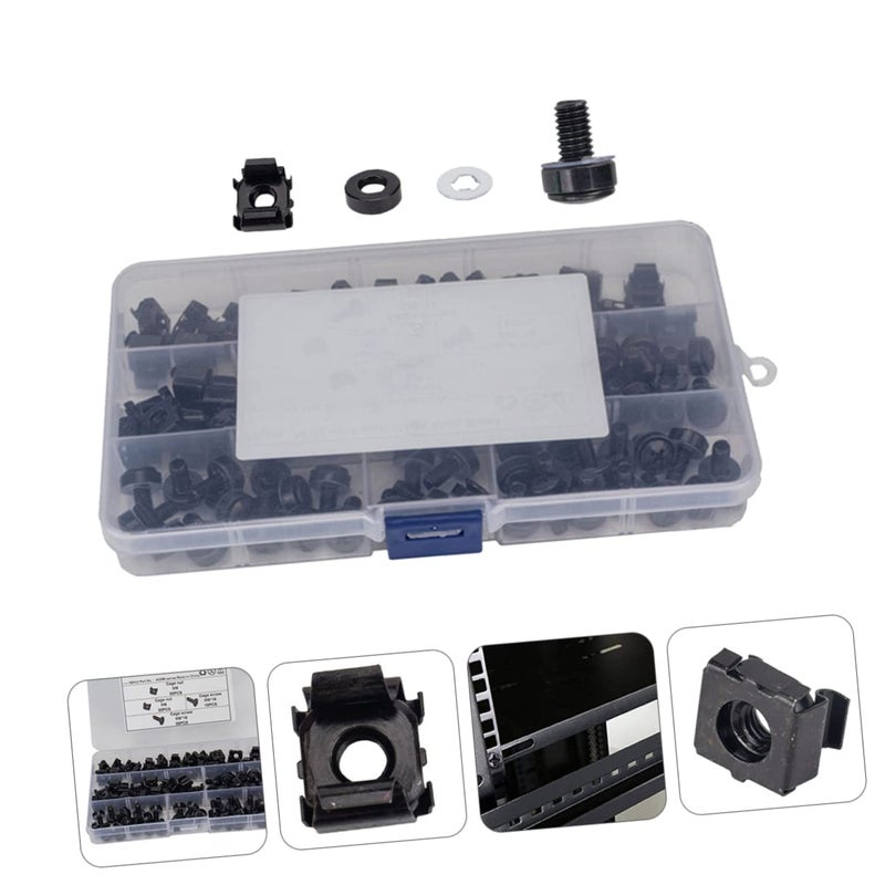 Black Plated Corrosion Resistant Cage Screws Kit for Server Racks Cabinets and Chassis Assembly - Image 4